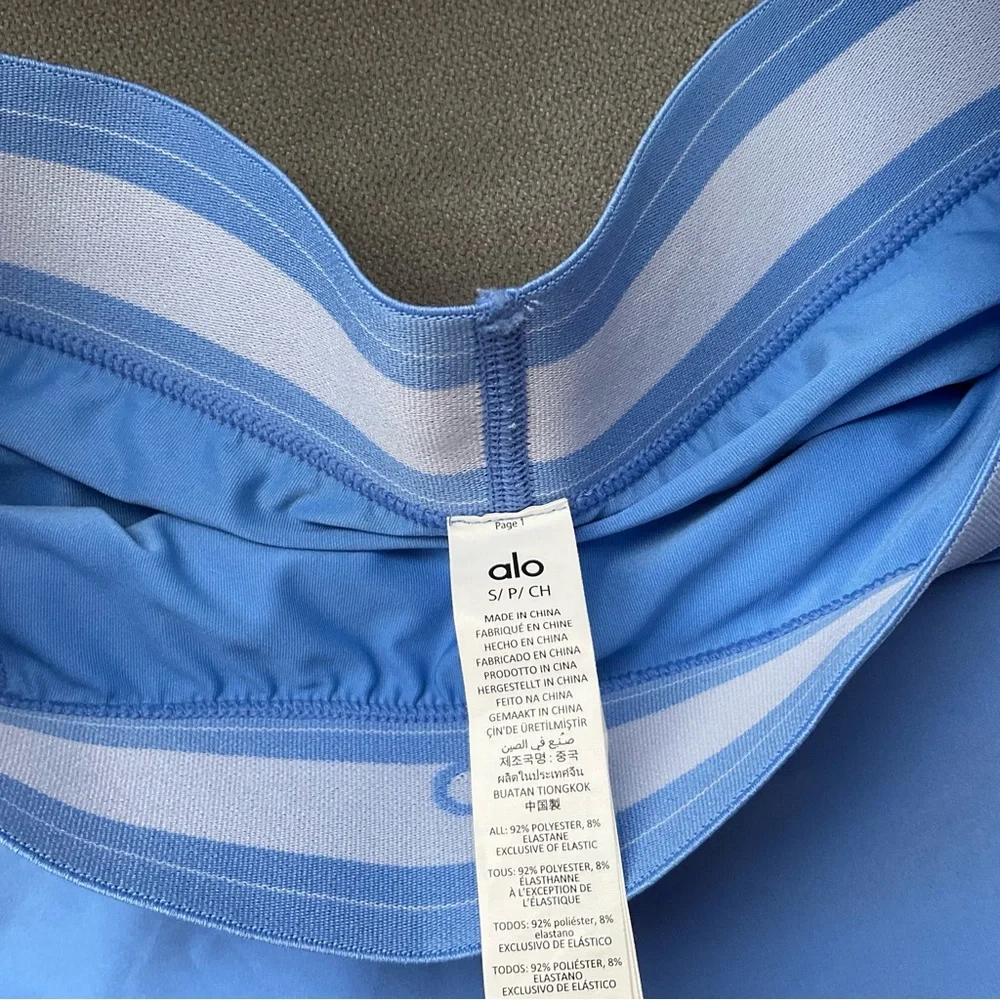 Alo Yoga Match Point Tennis Skirt Crystal Clear Blue S